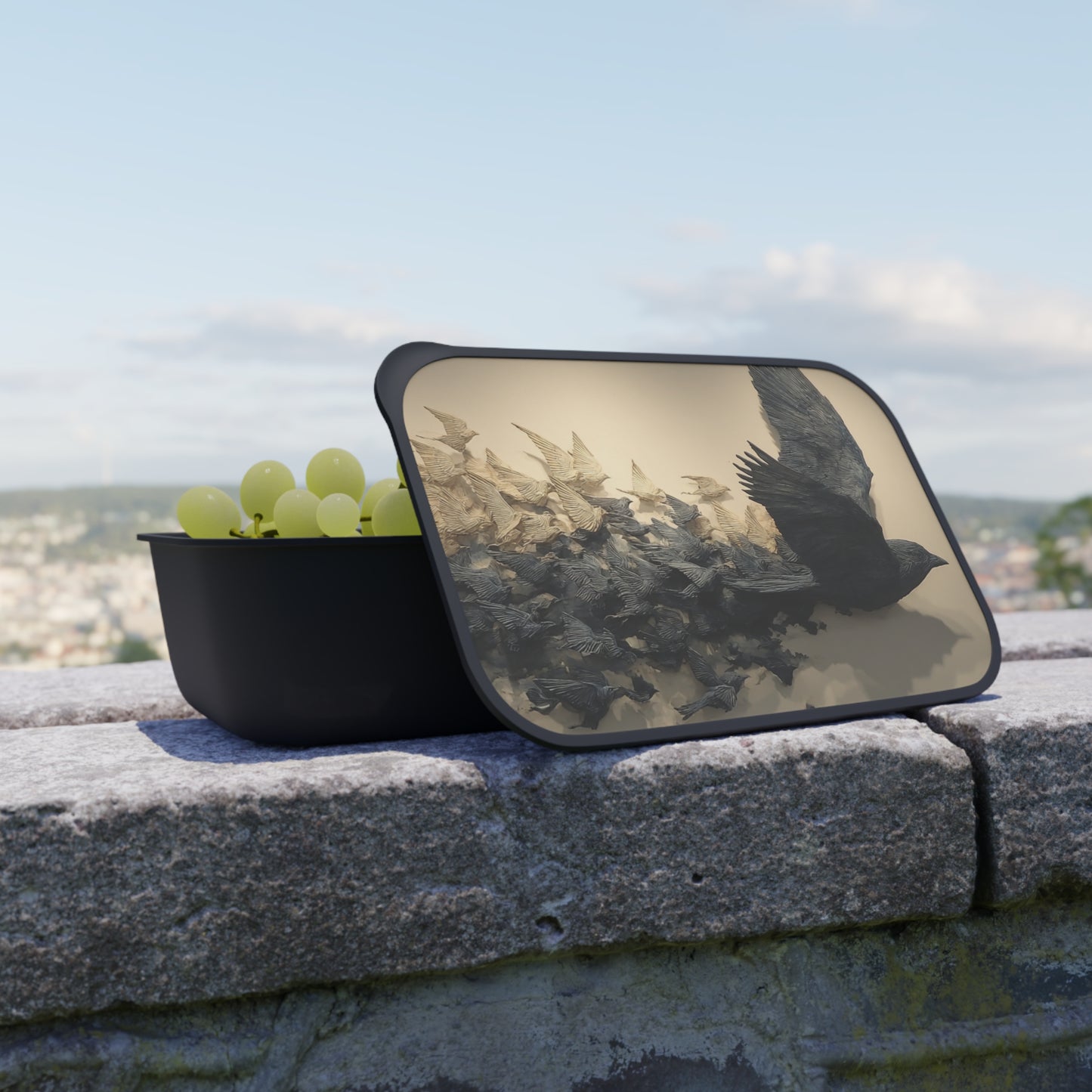 Shadow Flight Bento Box — PLA Lunch Box with Utensils