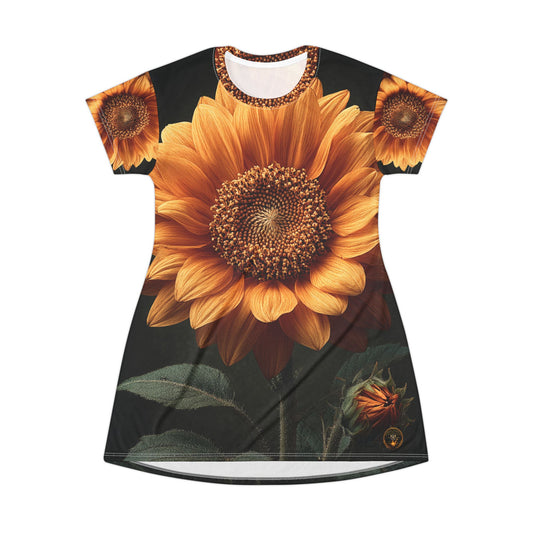 Sunflower Radiance T-Shirt Dress