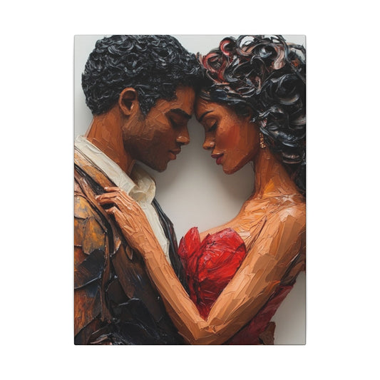 Telepathic Tryst | Premium Impasto-Style Canvas Print (Multi-Size)