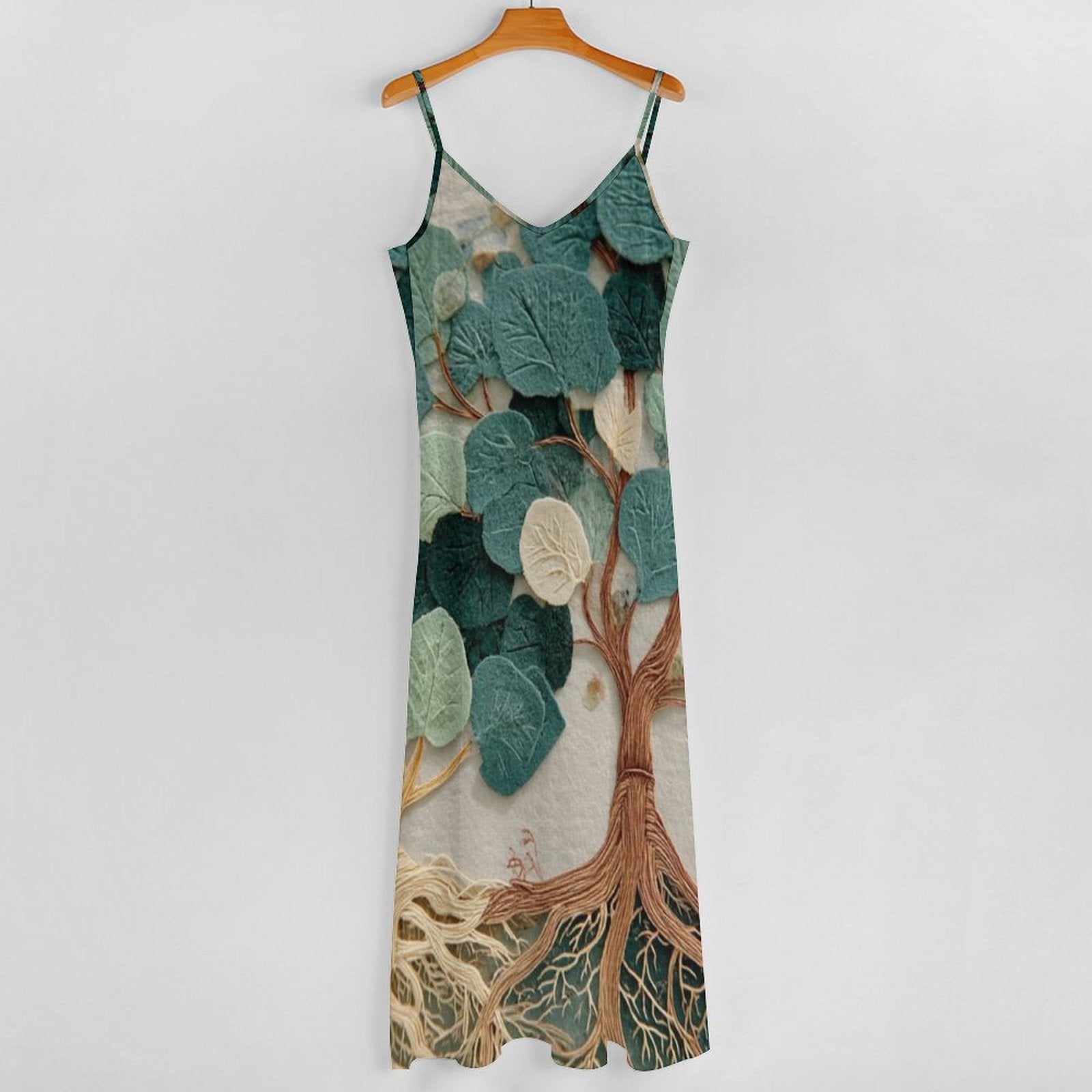 Women's Spaghetti Strap V-Neck Maxi Dress