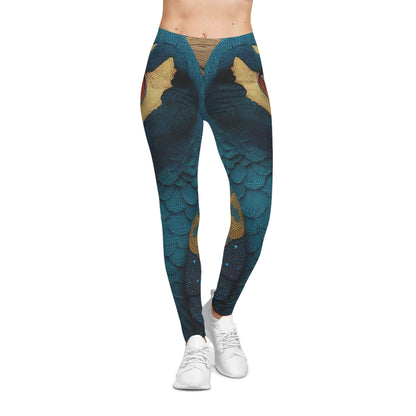 The Guardian's Gaze | Teal Peacock Mythic Leggings