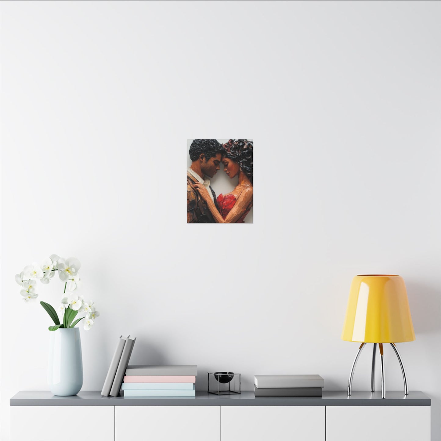 Telepathic Tryst | Premium Impasto-Style Canvas Print  (Multi-Size)