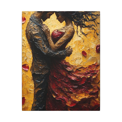Danza de la Rosa | Premium Impasto-Style Canvas Print (Multi-Size)