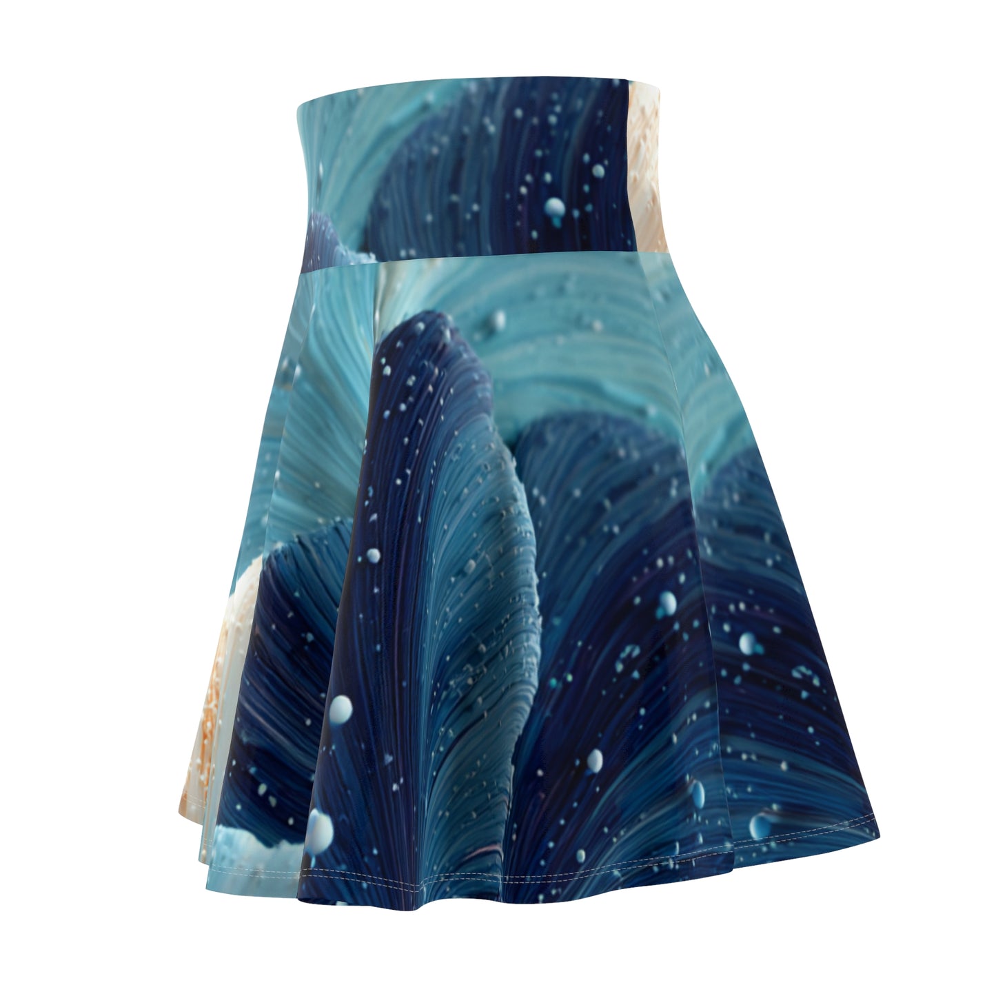 Ocean Waves Skater Skirt