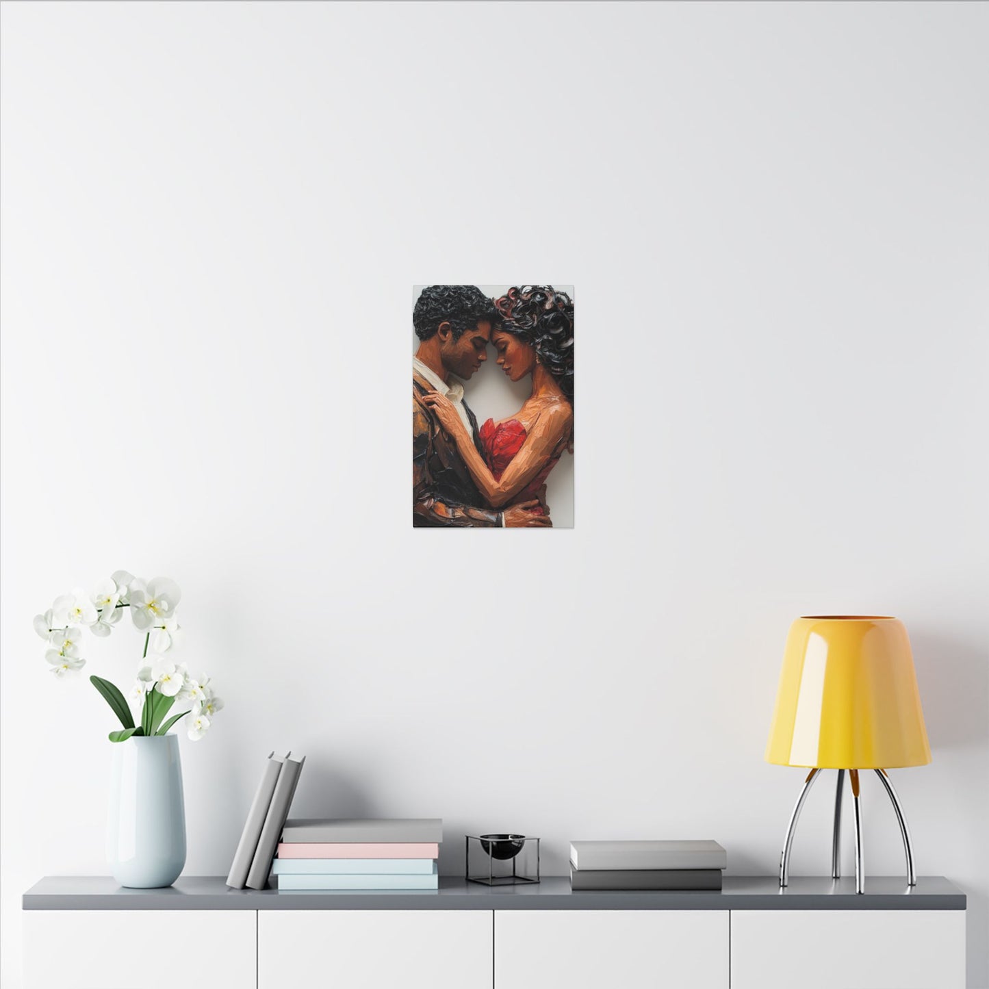 Telepathic Tryst | Premium Impasto-Style Canvas Print  (Multi-Size)