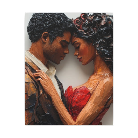 Telepathic Tryst | Premium Impasto-Style Canvas Print  (Multi-Size)