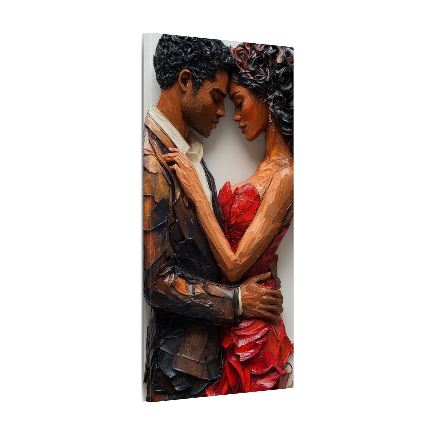 Telepathic Tryst | Premium Impasto-Style Canvas Print  (Multi-Size)