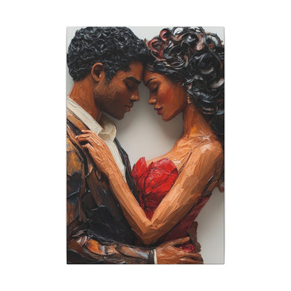 Telepathic Tryst | Premium Impasto-Style Canvas Print  (Multi-Size)