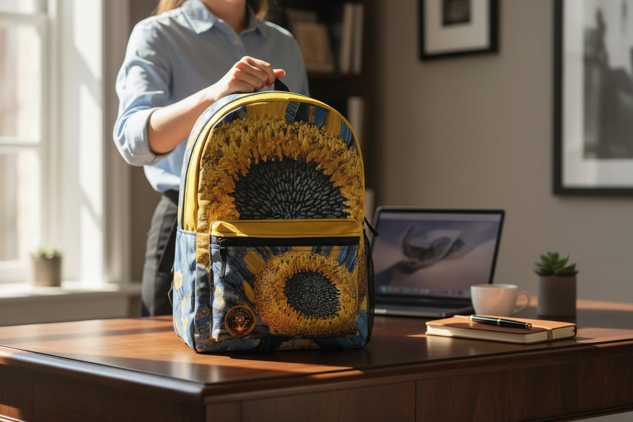 Blue Sunflower Tech-Flow Backpack