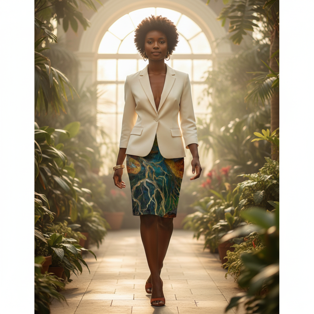 Ethereal Roots Pencil Skirt