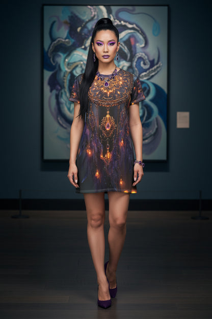 Luminous Dream Catcher T-Shirt Dress