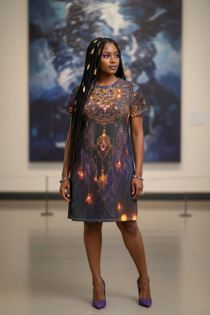 Luminous Dream Catcher T-Shirt Dress