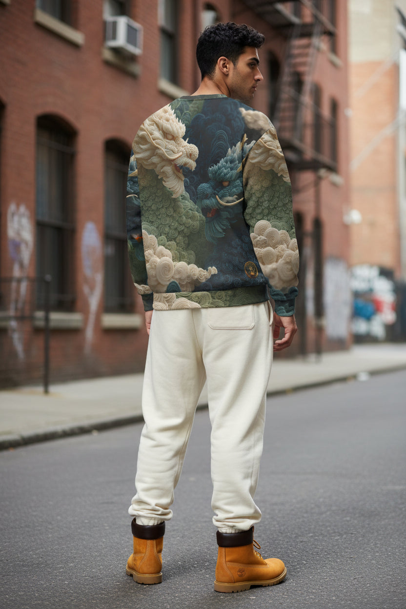 Celestial Indigo Dragon Unisex Sweatshirt