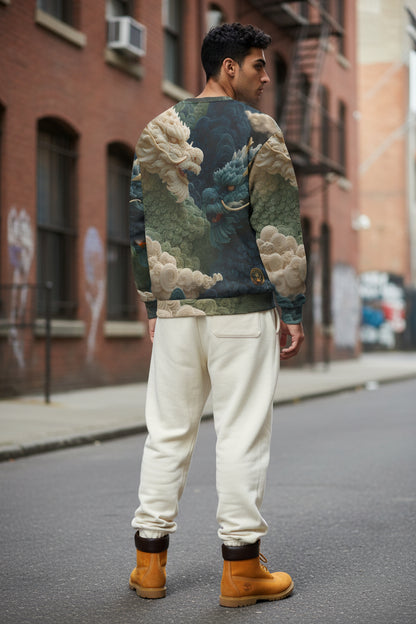Celestial Indigo Dragon Unisex Sweatshirt