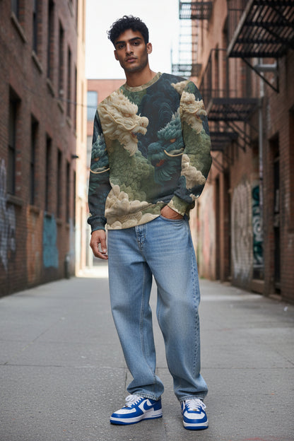 Celestial Indigo Dragon Unisex Sweatshirt