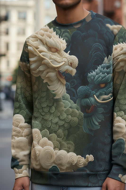 Celestial Indigo Dragon Unisex Sweatshirt