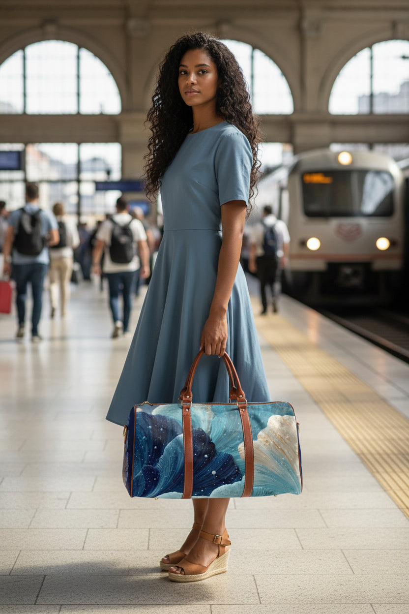Ocean Waves Weekender - Waterproof Duffle Bag