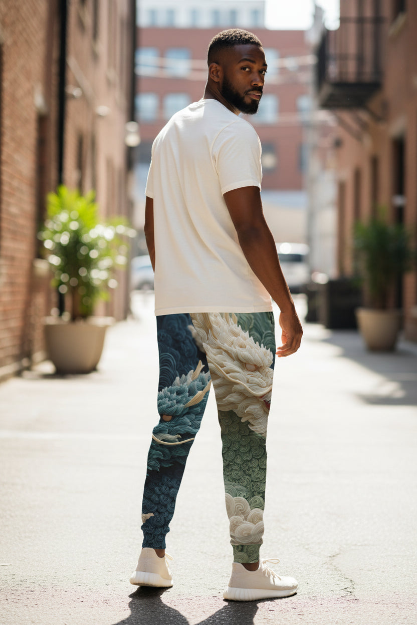Celestial Indigo Dragon Unisex Joggers