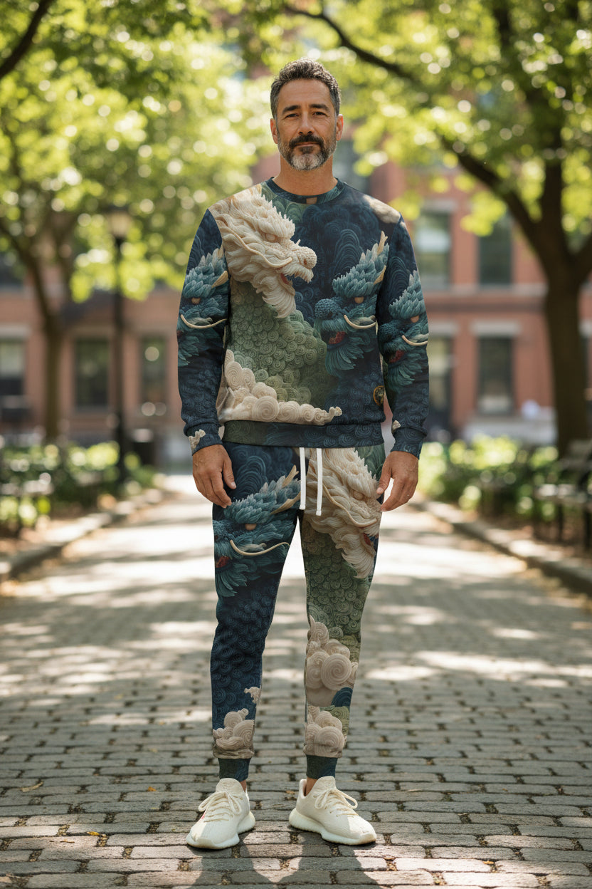 Celestial Indigo Dragon Unisex Joggers