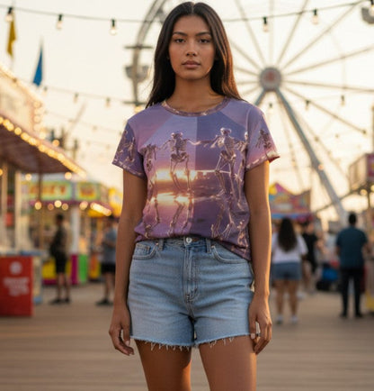 Chrome Eternity – Surreal Pyramid Ladies Tee