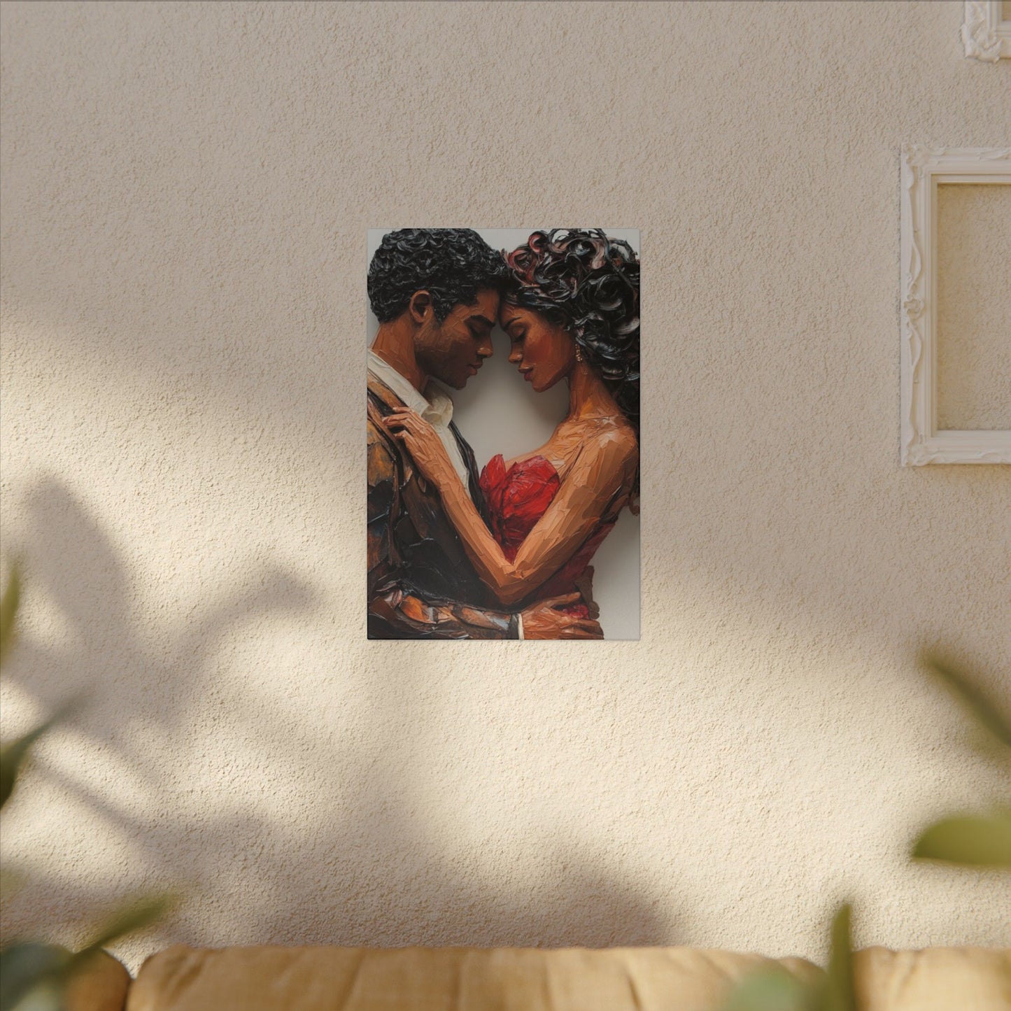 Telepathic Tryst | Premium Impasto-Style Canvas Print  (Multi-Size)