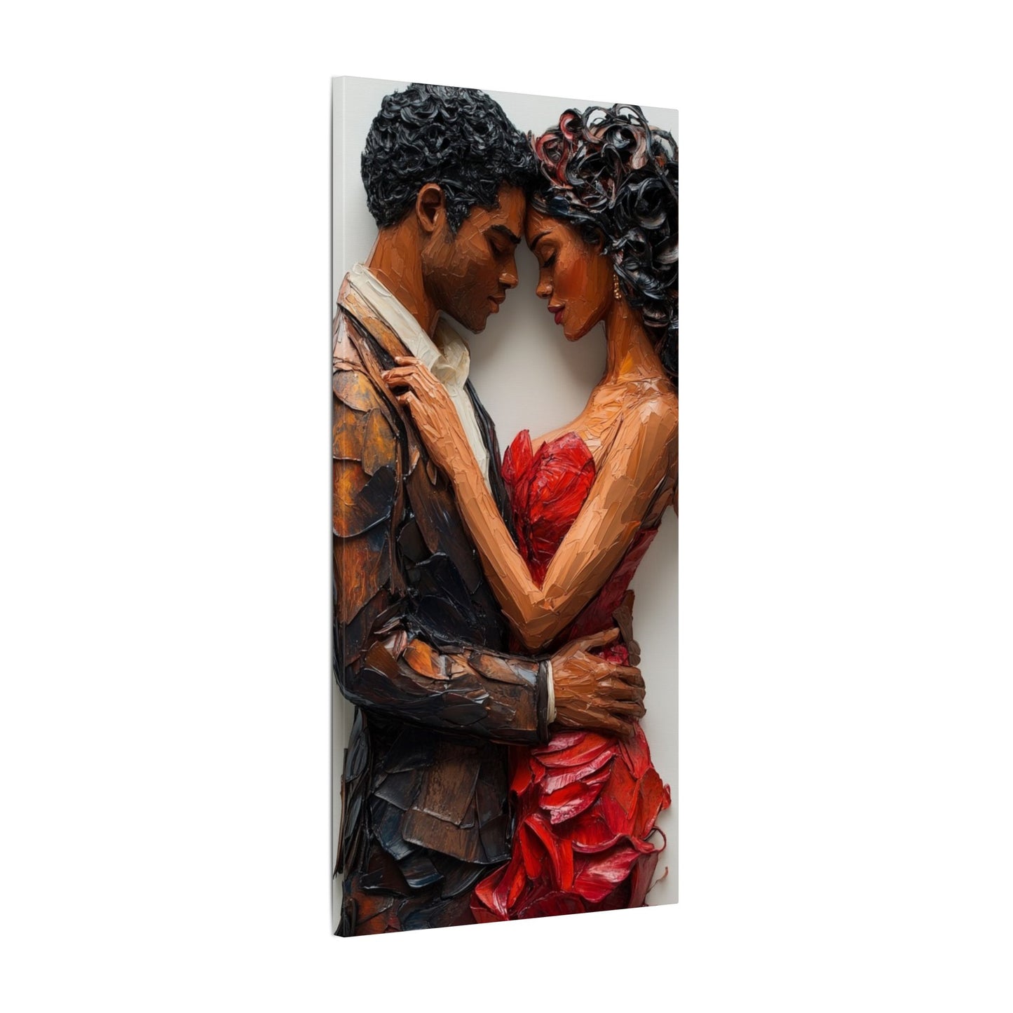 Telepathic Tryst | Premium Impasto-Style Canvas Print  (Multi-Size)