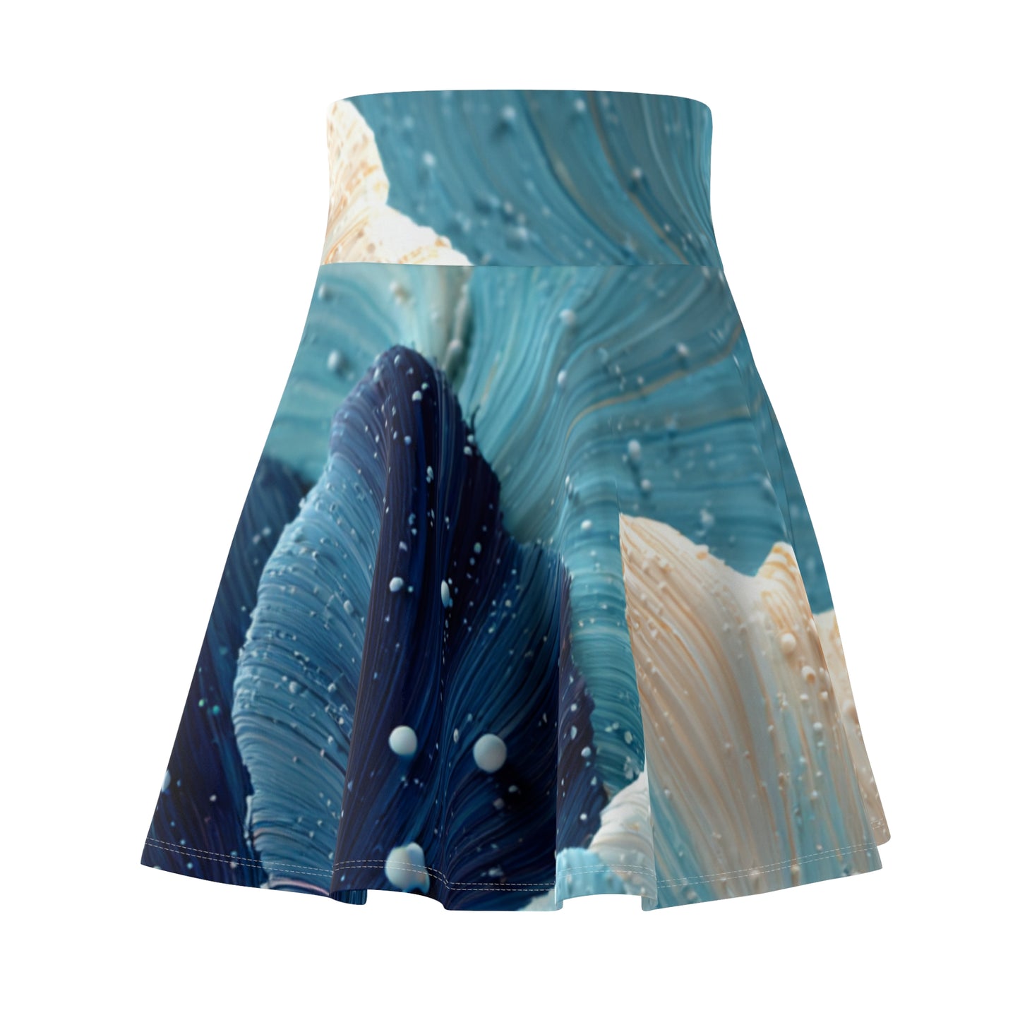 Ocean Waves Skater Skirt