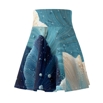Ocean Waves Skater Skirt