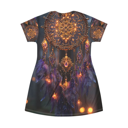 Luminous Dream Catcher T-Shirt Dress