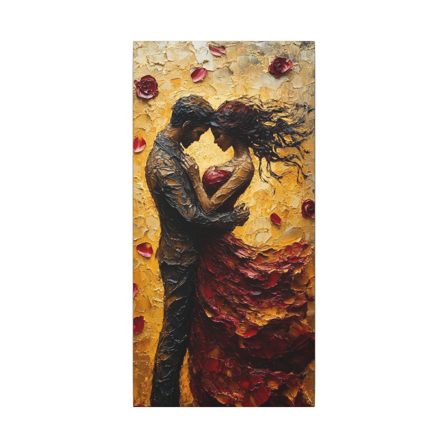 Danza de la Rosa | Premium Impasto-Style Canvas Print (Multi-Size)