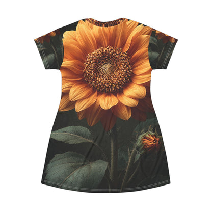 Sunflower Radiance T-Shirt Dress
