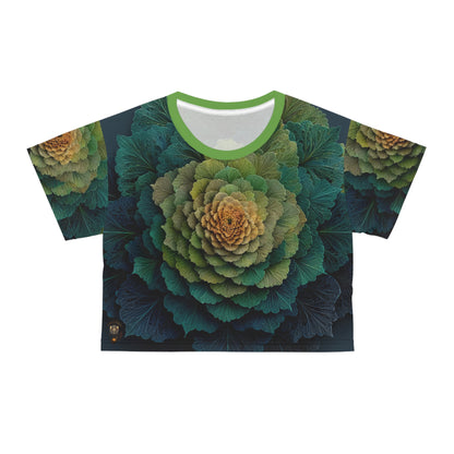 The Fractal Bloom – Botanical All-Over Print Crop Top