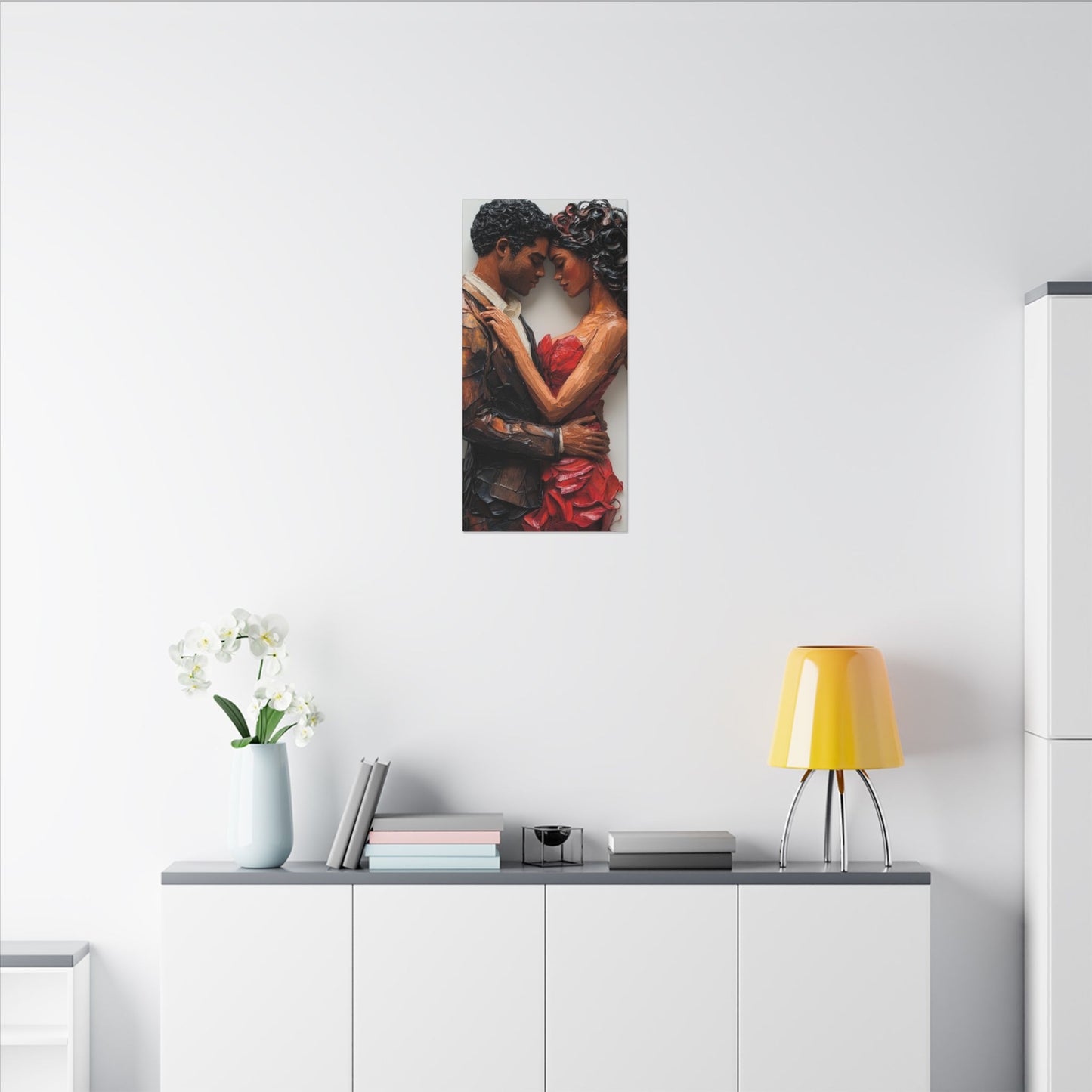 Telepathic Tryst | Premium Impasto-Style Canvas Print  (Multi-Size)