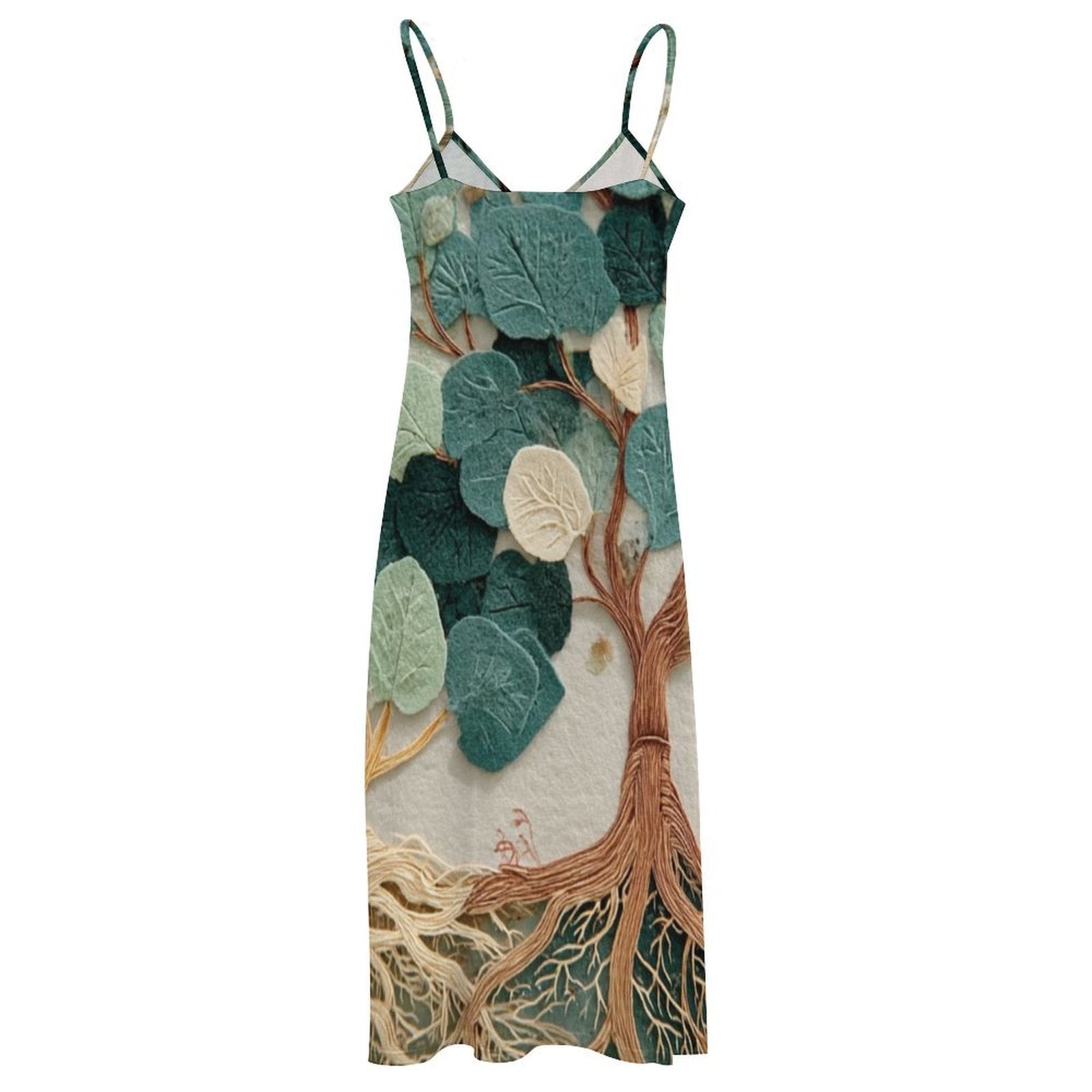 Women's Spaghetti Strap V-Neck Maxi Dress