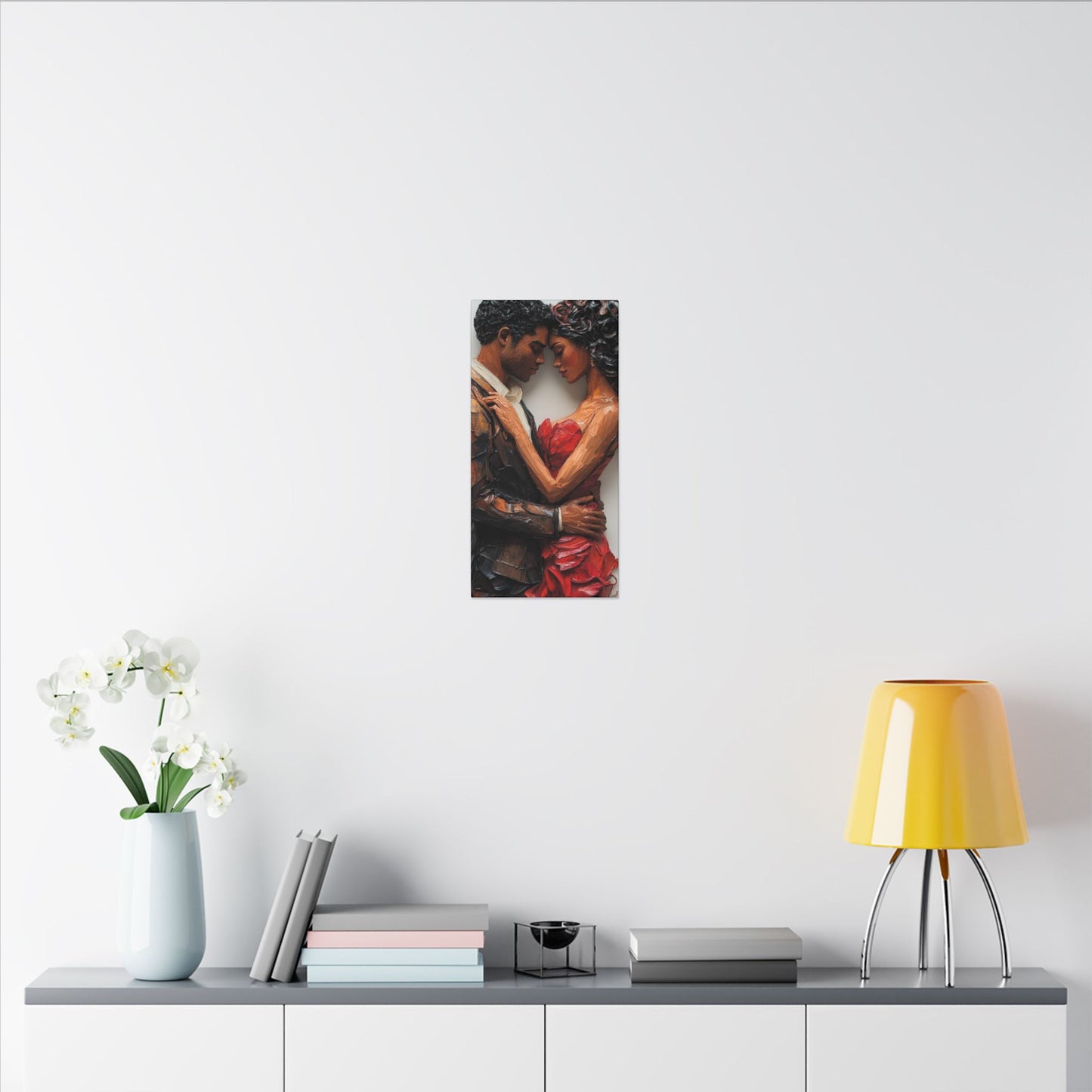 Telepathic Tryst | Premium Impasto-Style Canvas Print  (Multi-Size)