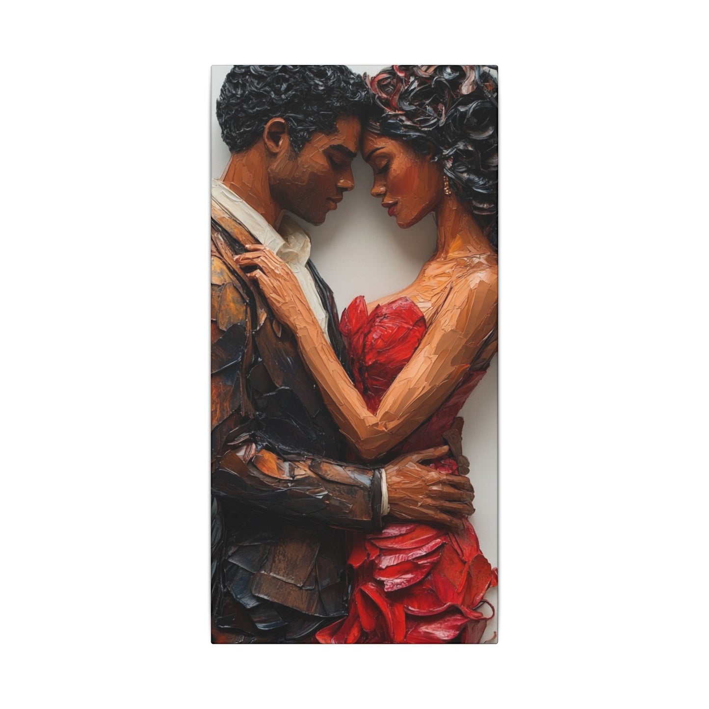 Telepathic Tryst | Premium Impasto-Style Canvas Print  (Multi-Size)