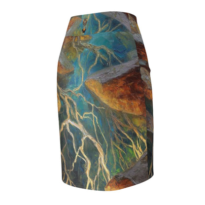 Ethereal Roots Pencil Skirt