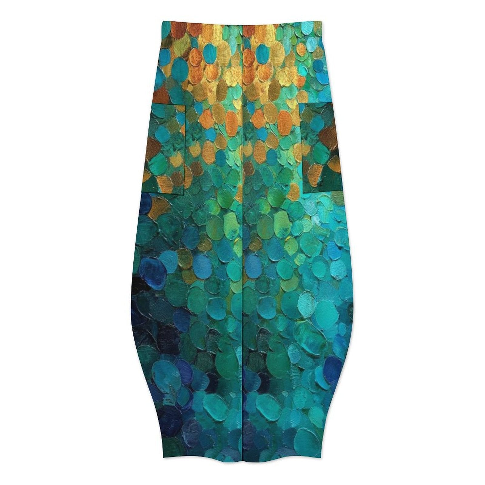 Custom Personalized Women's Elastic Waist Pocketed Wide Leg Pants