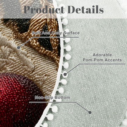 Cherry Luxe Round Bohemian Rug