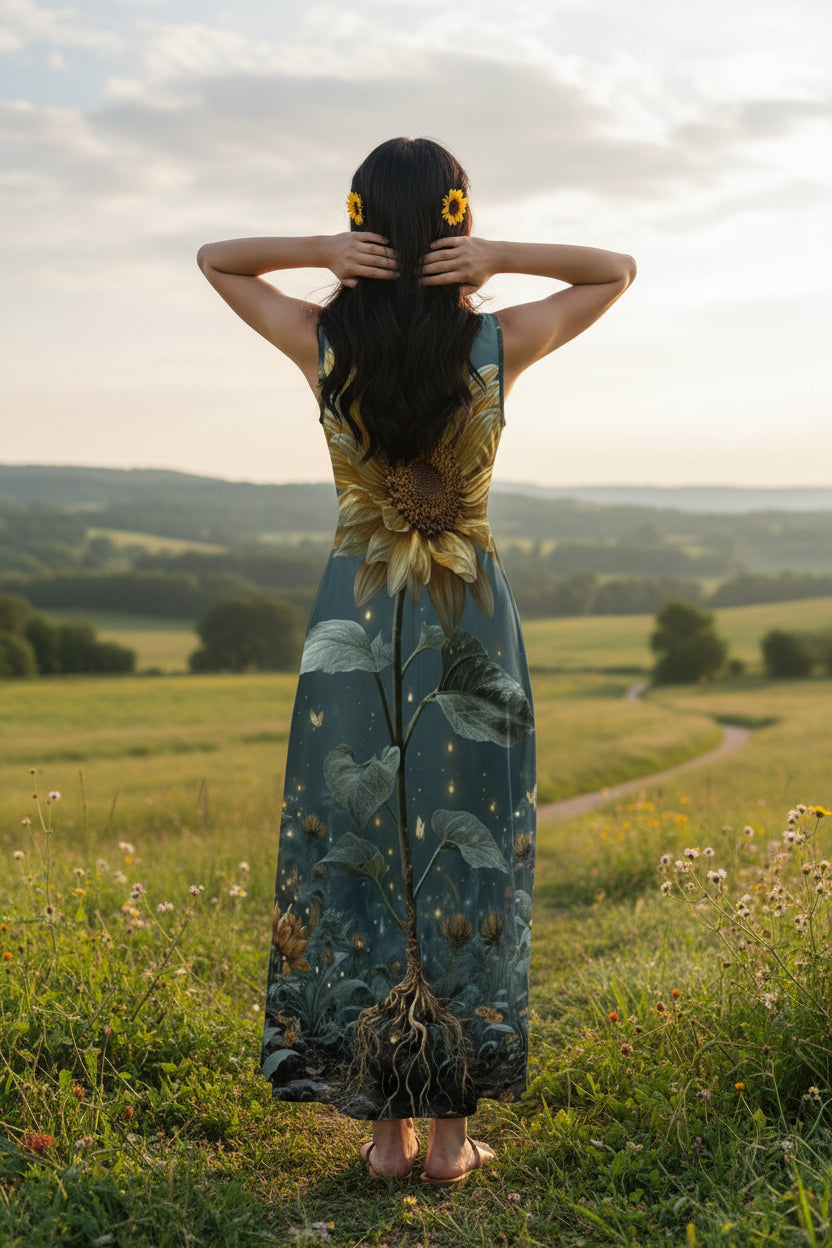 Sunflower Roots: The Grounded Vitality Maxi With Pockets
